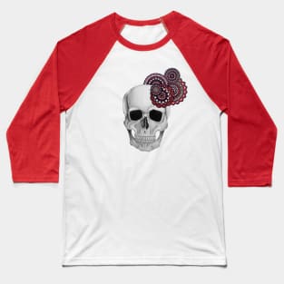 Skull and mandalas Baseball T-Shirt